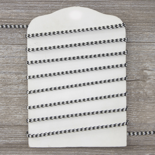 Шнуры PEGA плетеный, цвет черно-белый, 4,5 мм. Арт 842962916DA005