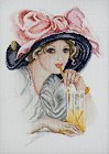 Набор для вышивания "Девушка с розовым бантом" по картине Харрисона Фишера. Арт 06.004.01               