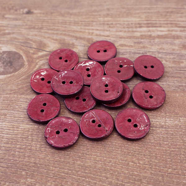 Пуговицы CONCEPT, размер 32, кокос,  цвет COL.10 фуксия. Арт 1919H-032-COL.10