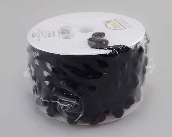 Тесьма с помпонами MATSA цвет черный. Арт 96924/1502