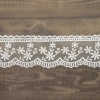 Кружево-вышивка на тюле, 40 мм, цвет белый, 100% полиэстер, 4,5 м. Арт T-3004.212