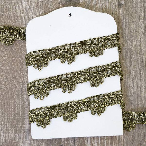 Тесьма PEGA декоративная, золотистый люрекс, 21 мм. Арт 881443521W3011          