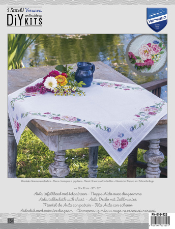 Набор для вышивания скатерти "Цветы и бабочки". Арт PN-0164423