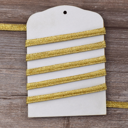 Кант декоративный, 2,5 мм, цвет золотистый люрекс. Арт 881310600X7000          