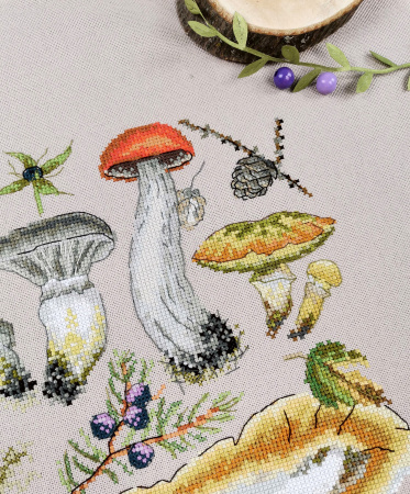 Набор для вышивания "Ассорти грибное". Арт 04.012.08