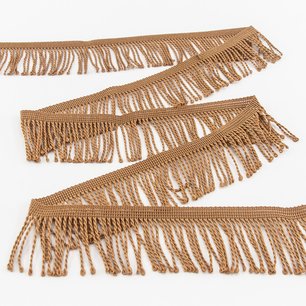 Бахрома витая, 60 мм, цвет бежево-розовый. Арт PP-60 col.703