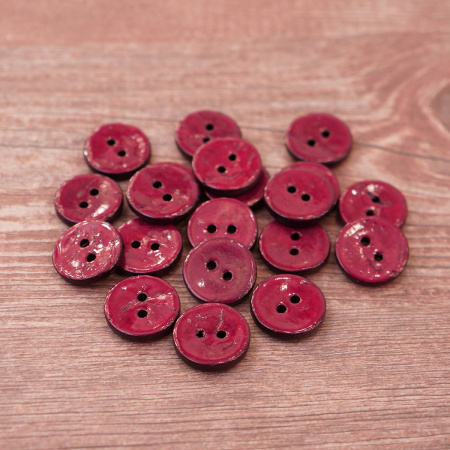 Пуговицы CONCEPT, размер 24, кокос, цвет COL.8 бордовый. Арт 1919H-024-COL.8