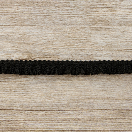 Тесьма декоративная, 17 мм, цвет чёрный. Арт 2209/14