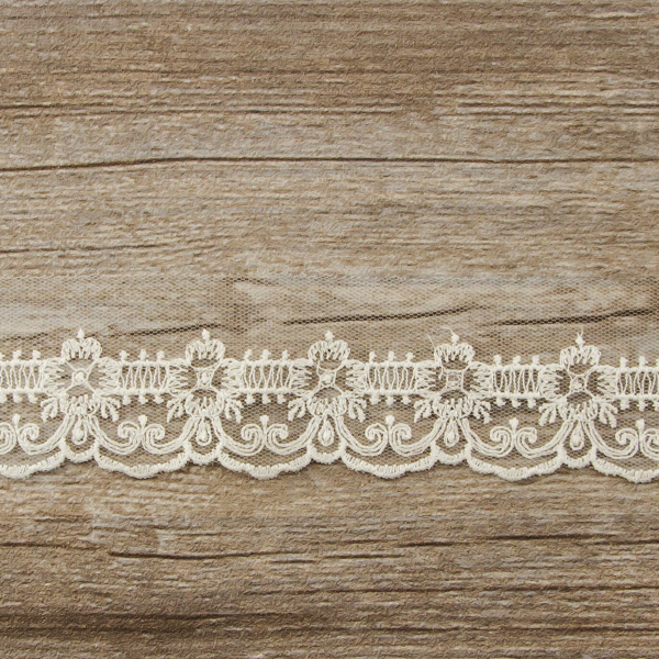 Кружево-вышивка на тюле, 20 мм. Арт 42198/00