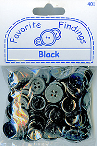 Пуговицы Favorite Findings "Черные". Арт 550000401                