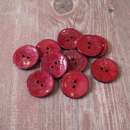 Пуговицы CONCEPT, размер 40, кокос, цвет COL.8 бордовый. Арт 1919H-040-COL.8