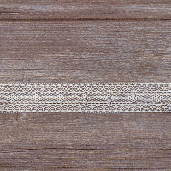 Мерсеризованное хлопковое кружево, 30 мм, цвет белый. Арт 3120/01                 