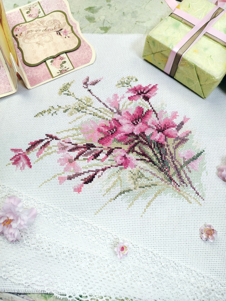 Набор для вышивания "Розовые смолевки". Арт 06.002.82