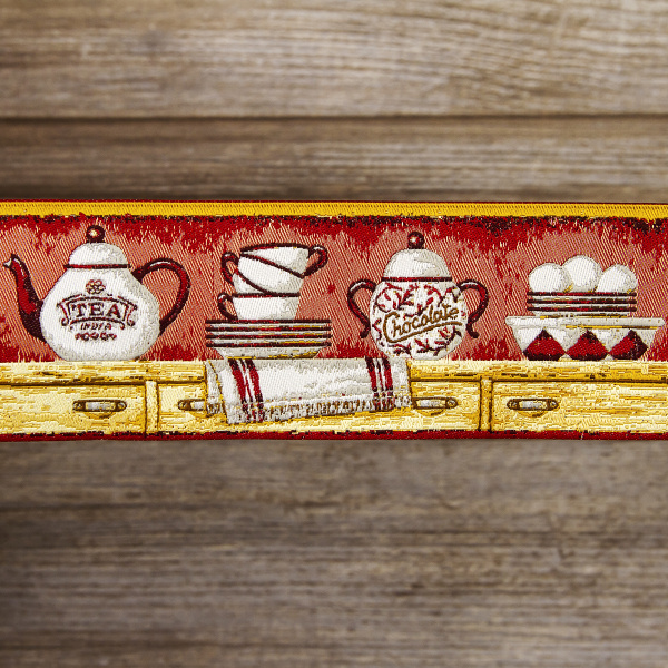 Лента жаккард SAFISA, 50 мм, 15 м, цвет 02. Арт 9211-50мм-02