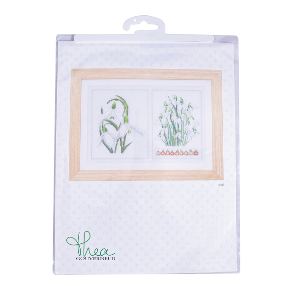 Набор для вышивания "Подснежники", канва аида 18 ct . Арт 446A                    