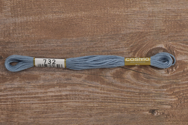 Мулине COSMO однотонный цвет  732       . Арт 25-6/732       