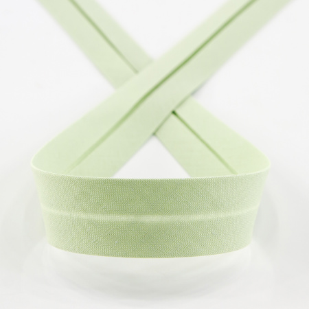 Косая бейка хлопок, 20 мм, 25 м, цвет 73, цвет желто-зеленый. Арт 6600-20мм-73