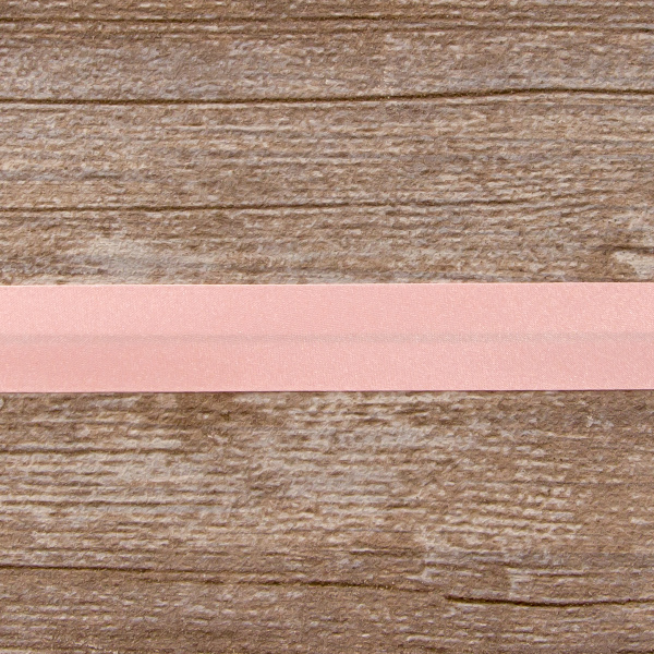 Косая бейка атласная 20 мм, 25 м, цвет 52, цвет дымчатой розы. Арт 6260-20мм-52            