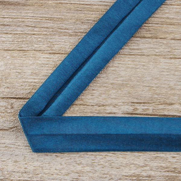 Косая бейка хлопок, 20 мм, 20 м, цвет 43, темно-зеленый. Арт 6598-20мм-43