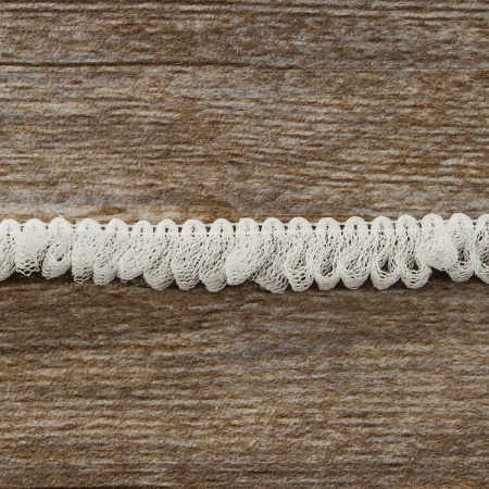 Тесьма декоративная, 17 мм, цвет белый. Арт 2209/01