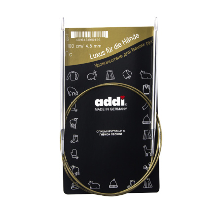Спицы, круговые, супергладкие, addiClassic №4.5, 100 см. Арт 105-7/4.5-100