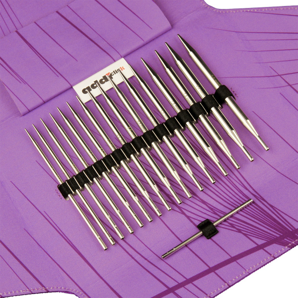 Набор круговых длинных спиц со сменными лесками addiClick LACE Long Tips. Арт 760-2/000               