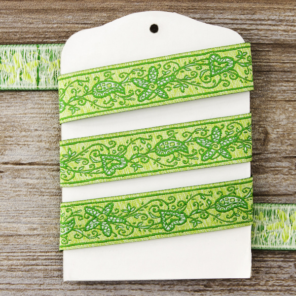 Лента жаккард SAFISA, 25 мм, 15 м, цвет 04. Арт 9104-25мм-04        