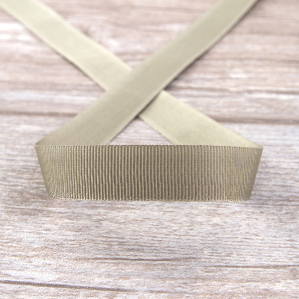 Лента репсовая SAFISA, 15 мм, 25 м, цвет 67, серо-зеленый. Арт 350-15мм-67             