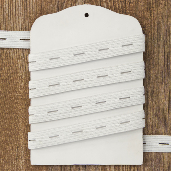 Резинка перфорированная, 15 мм, цвет белый. Арт 854128210REZOOHJ06