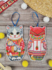 Набор для вышивания на пластиковой канве "Кот Баюн и Кошка Матрешка". Арт 23.001.14