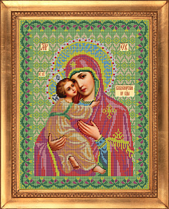Набор для вышивания бисером Икона "Владимирская". Арт И001                    