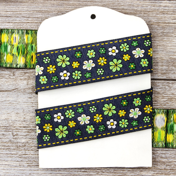 Лента жаккард SAFISA, 25 мм, 15 м, цвет 02. Арт 9164-25мм-02            