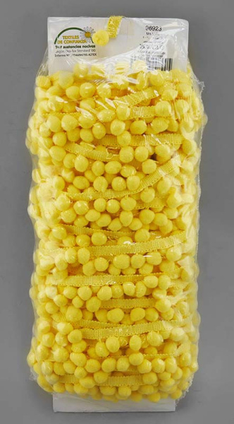 Тесьма с помпонами MATSA цвет жёлтый. Арт 96923/1510