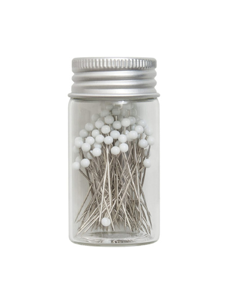 Булавки портновские со стекляными круглыми головками, 95 шт. Арт HGC679.01