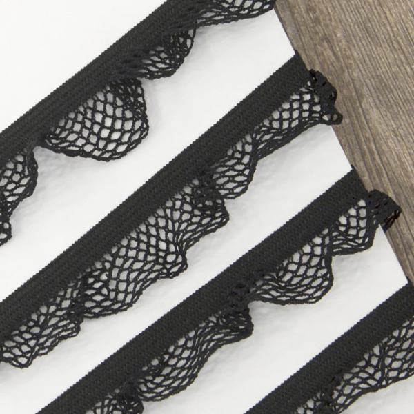 Рюш эластичный PEGA, цвет черный, 17 мм. Арт 854151205P7001          