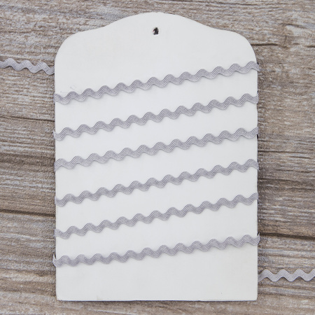 Тесьма PEGA тип вьюнчик, жемчужно-серый, 6,4 мм. Арт 841510421A1001