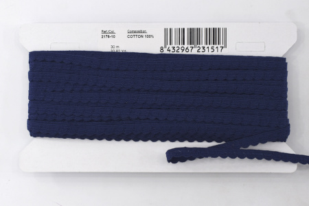 Кант-тесьма, 8 мм, цвет синий. Арт 2176/10