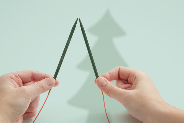 Спицы металлические круговые супергладкие addiChristmas, №5, 60 см.. Арт 705-2/5-60