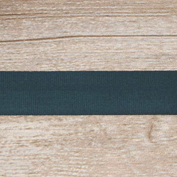 Лента репсовая SAFISA, 25 мм, 25 м, цвет 43 зеленый темный. Арт 350-25мм-43