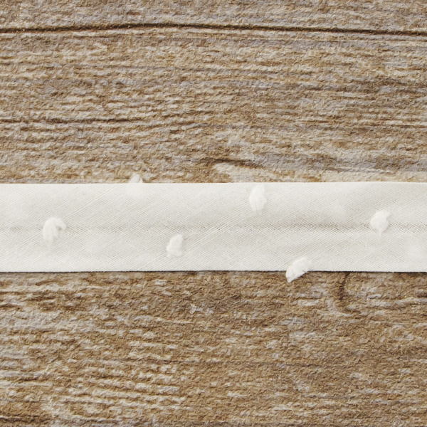 Косая бейка хлопок, 20 мм, 20 м, цвет 02, цвет белый. Арт 6552-20мм-02    