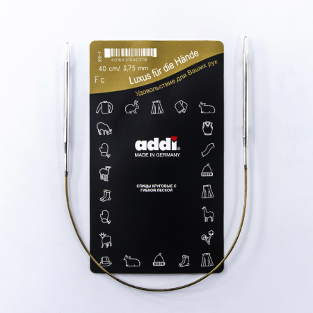 Спицы, круговые, супергладкие, addiClassic №3.75, 40 см. Арт 105-7/3.75-40