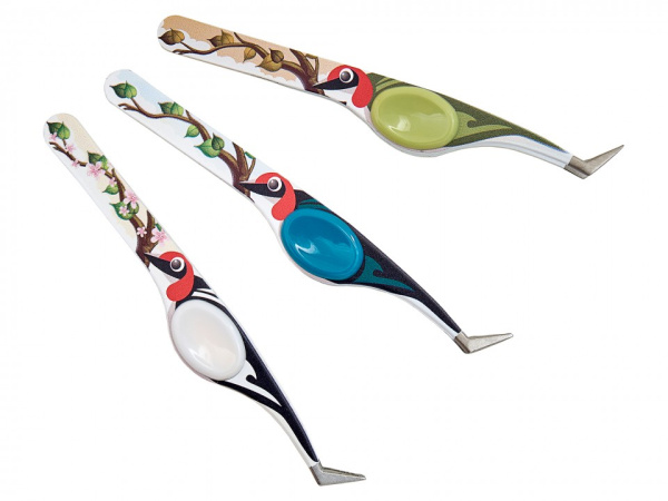 Пинцет для заправки нитей в швейной машине/оверлоке, 12 см, в картонном прикассовом стенде. Арт B4858