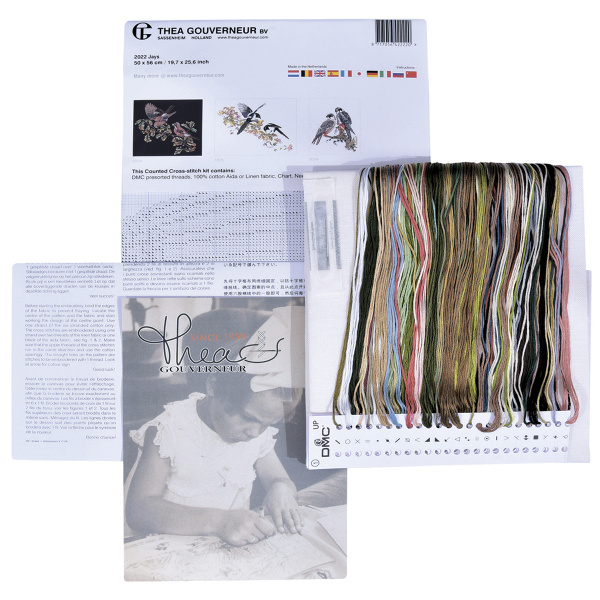 Набор для вышивания "Сойки", канва лён 36 ct. Арт 2022                    