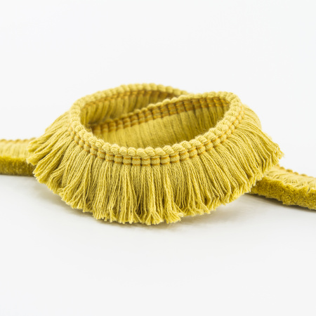 Бахрома декоративная, 30 мм, цвет шафрановый. Арт BT - 30c - col.B-12