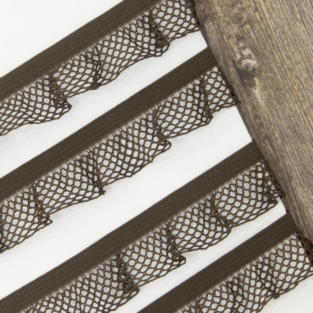 Рюш эластичный PEGA, цвет коричневый, 17 мм. Арт 854151205P7951      