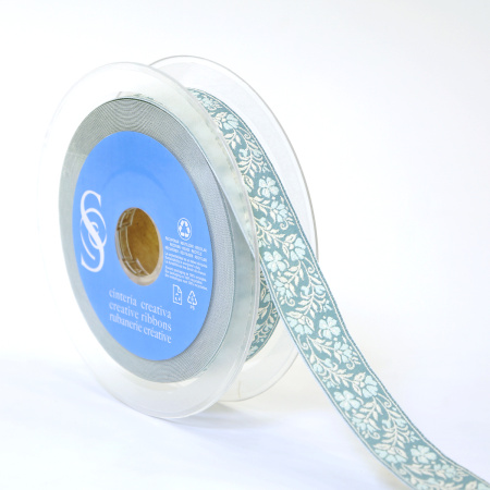 Лента из тканого жаккарда SAFISA, 25 мм, 15 м, цвет 04. Арт 9254-25мм-04