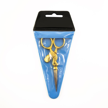 Ножницы  для вышивания "Петушок", цвет золотой, в чехле, 10 см. Арт CICH2