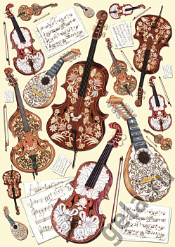 Карта для декупажа "Музыка". Арт DFG333                  