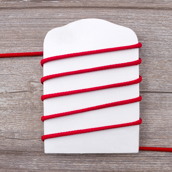 Шнур плетеный SPIRAL ( SAFISA), 4 мм, 25 м, цвет красный. Арт 25281-4-14