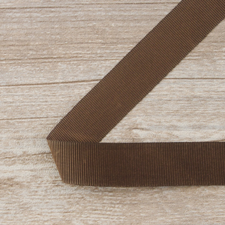 Лента репсовая SAFISA 25 мм, 25 м, цвет 17, темно-коричневый. Арт 350-25мм-17             